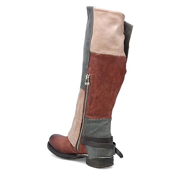 A.S.98 Tall Multicolor Leather Boots - Picture 4 of 12